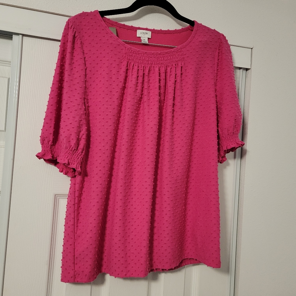 J. Crew hot pink blouse